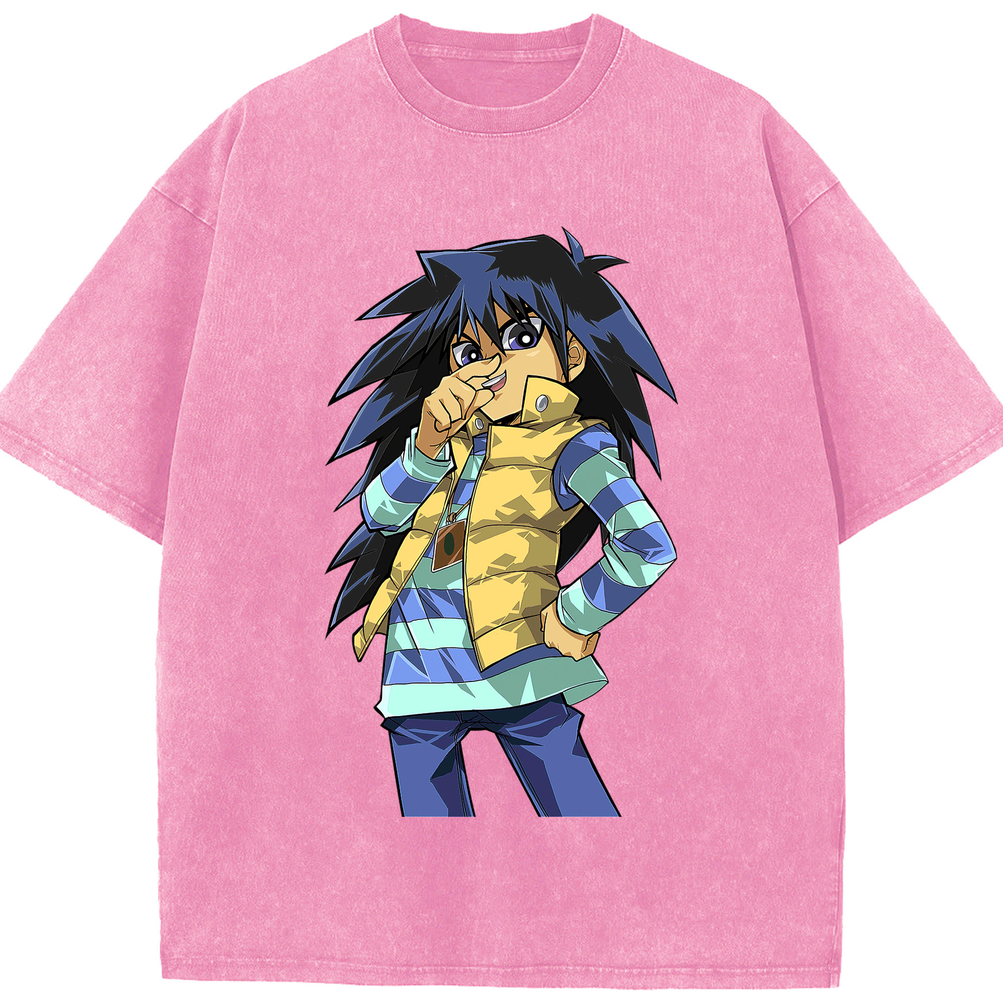 （画像用） 遊☆戯☆王 Yu-Gi-Oh! 綿100% ヴィンテージ風 半袖Tシャツ（フロントプリント）